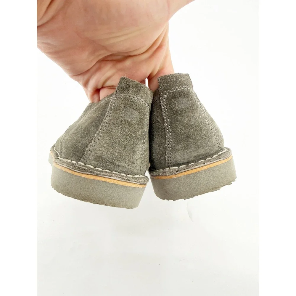 Florsheim Kids Grey Suede Oxfords Blue Laces Memory Foam Shoes Size 3 M